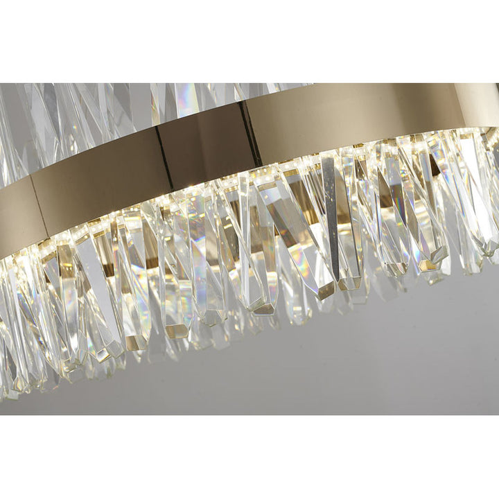 Rectangular Frame Chandelier with Clear Crystals (LX61) by Bethel - view 3