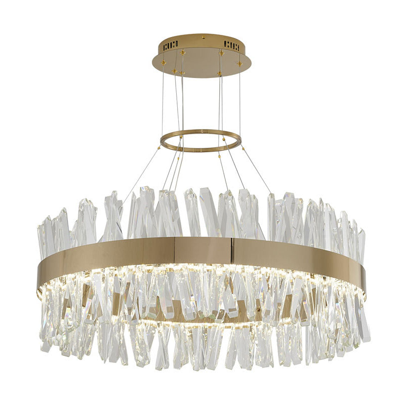 Rectangular Frame Chandelier with Clear Crystals (LX61) in Gold by Bethel