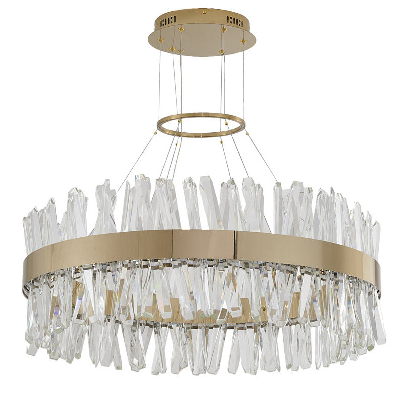 Rectangular Frame Chandelier with Clear Crystals (LX61) by Bethel - view 7
