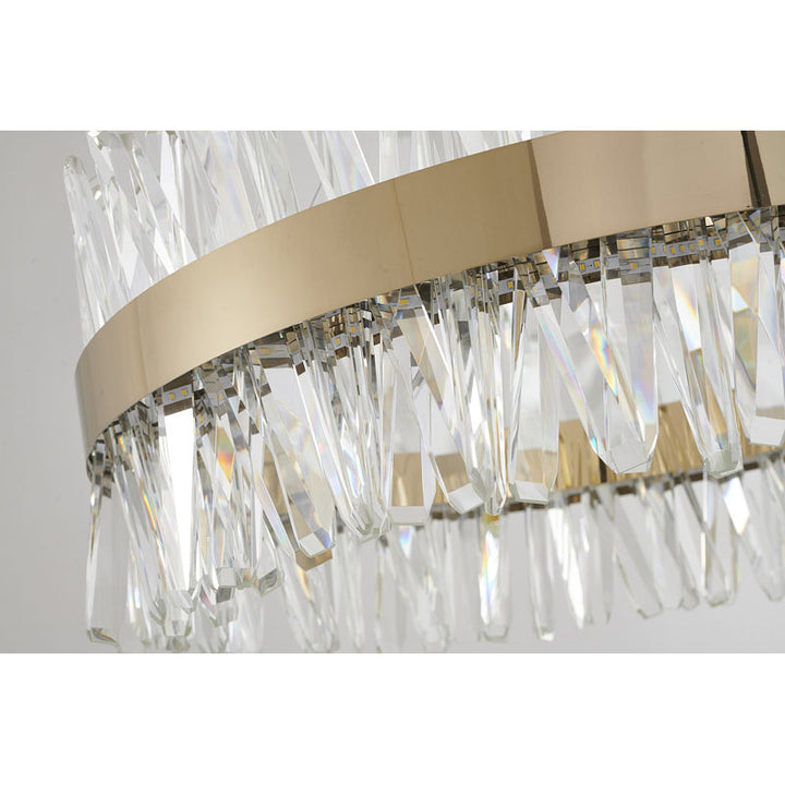 Rectangular Frame Chandelier with Clear Crystals (LX61) by Bethel - view 8