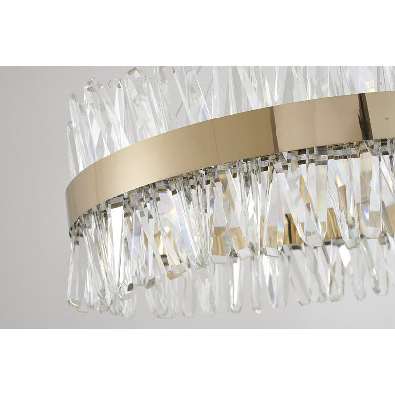 Rectangular Frame Chandelier with Clear Crystals (LX61) by Bethel - view 9