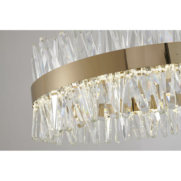 Rectangular Frame Chandelier with Clear Crystals (LX61) by Bethel - view 10
