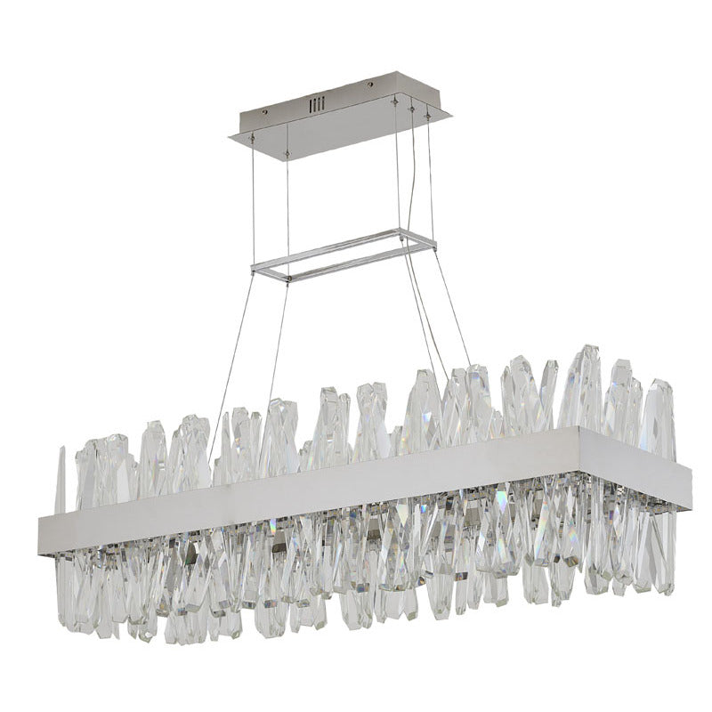 Rectangular Frame Chandelier with Clear Crystals (LX61) by Bethel - view 17