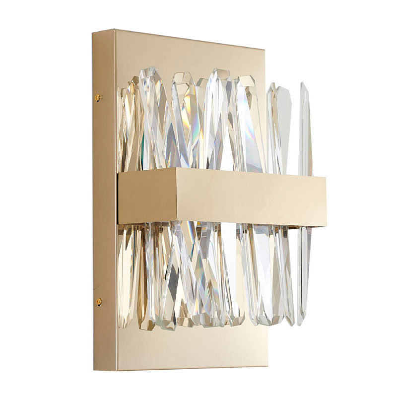 Stainless Steel Wall Sconce with Clear Crystals by Bethel - view 7