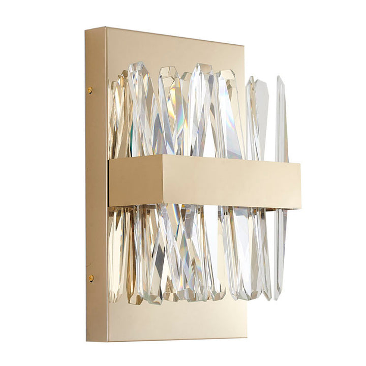 Stainless Steel Wall Sconce with Clear Crystals by Bethel - view 7