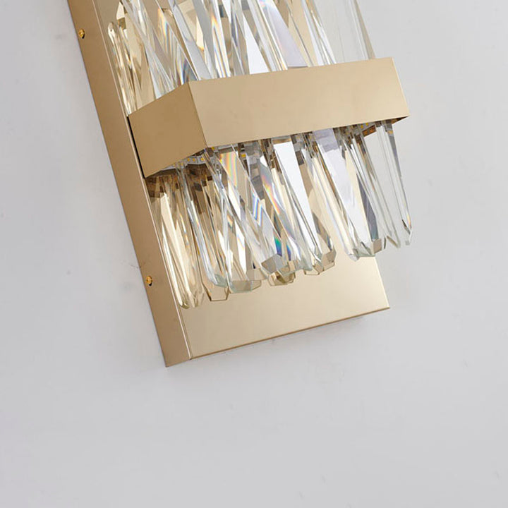 Stainless Steel Wall Sconce with Clear Crystals by Bethel - view 8