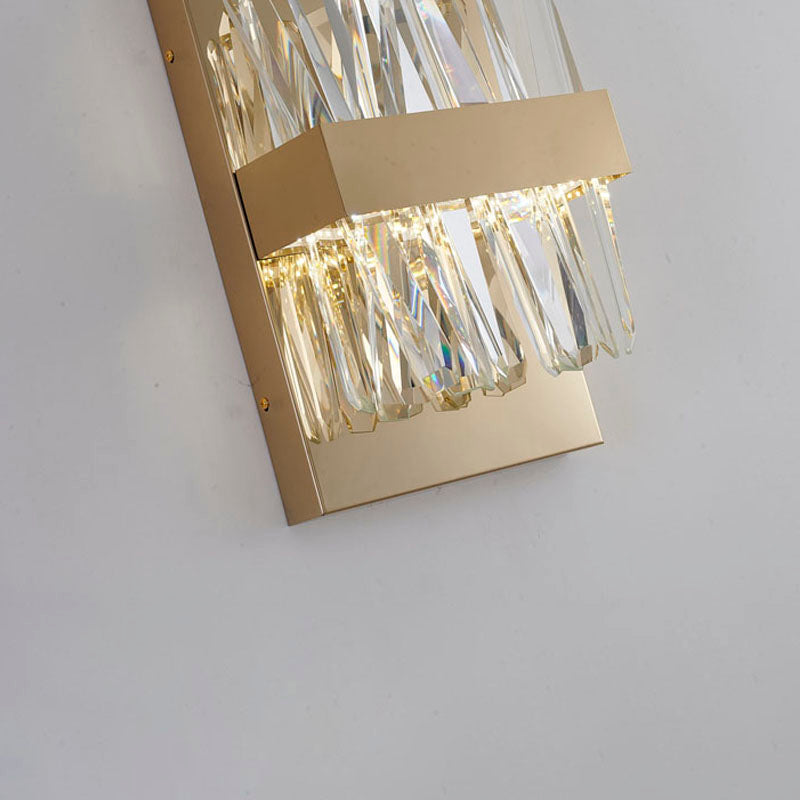 Stainless Steel Wall Sconce with Clear Crystals by Bethel - view 9