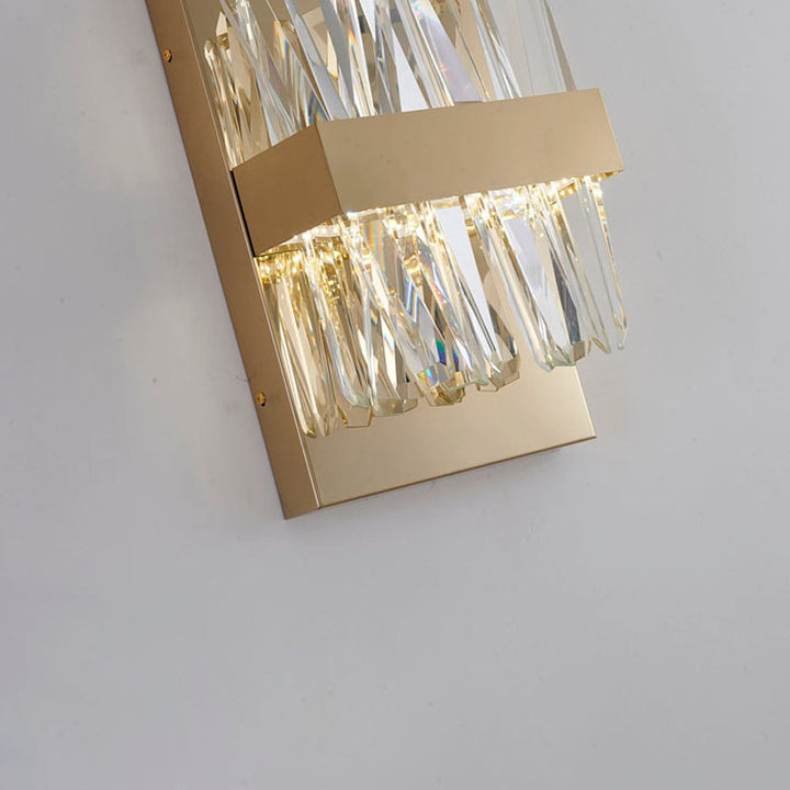 Stainless Steel Wall Sconce with Clear Crystals by Bethel - view 9