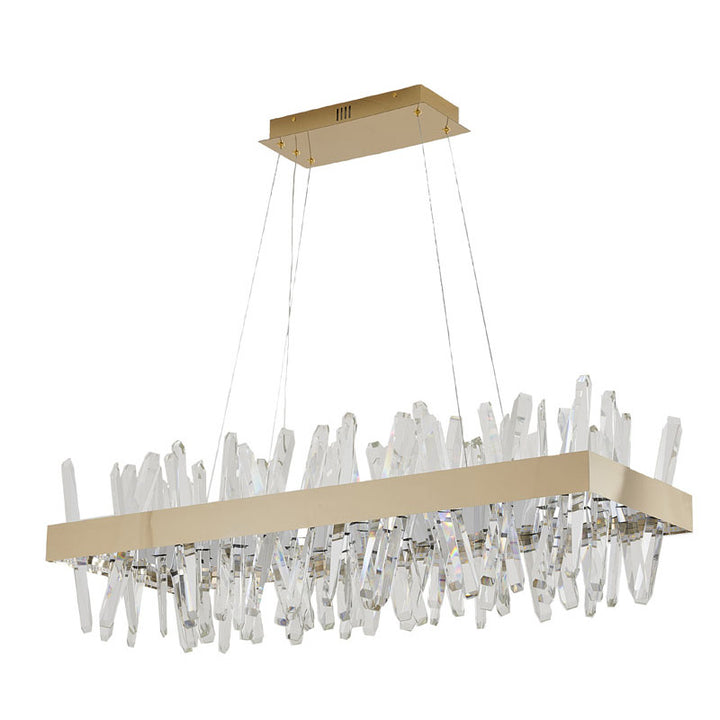 Rectangular Frame Chandelier with Clear Crystals (LX61) by Bethel - view 28