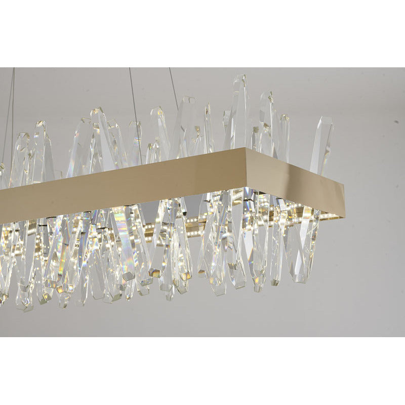 Rectangular Frame Chandelier with Clear Crystals (LX61) by Bethel - view 30