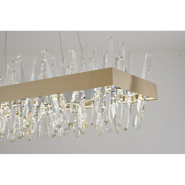 Rectangular Frame Chandelier with Clear Crystals (LX61) by Bethel - view 30