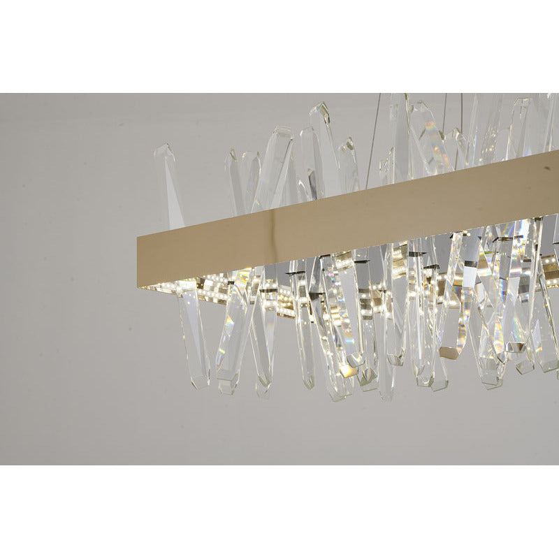 Rectangular Frame Chandelier with Clear Crystals (LX61) by Bethel - view 31