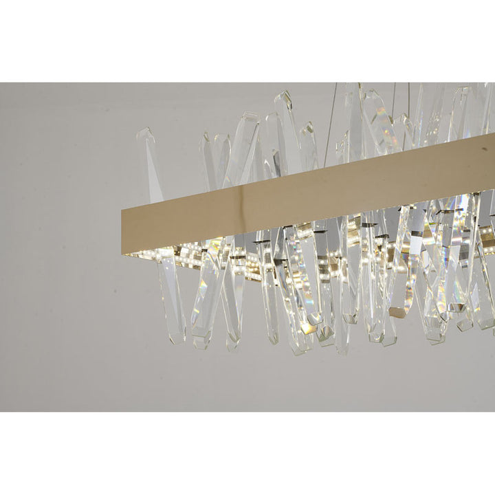 Rectangular Frame Chandelier with Clear Crystals (LX61) by Bethel - view 31