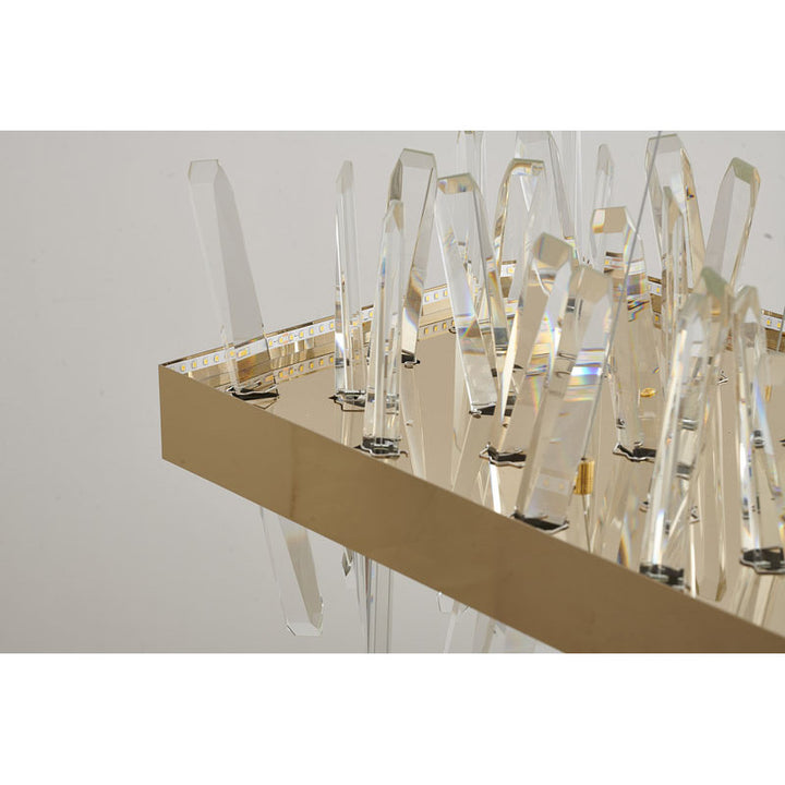 Rectangular Frame Chandelier with Clear Crystals (LX61) by Bethel - view 32