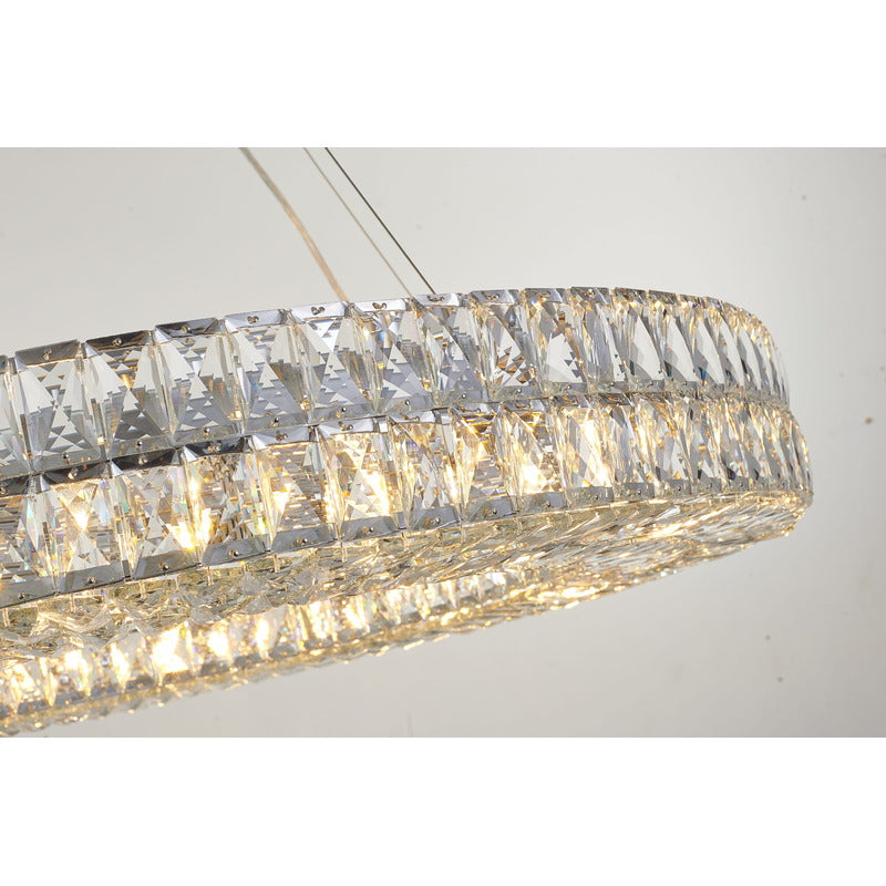Clear Crystal Halo Ring Chandelier with Chrome Hardware (LX66) by Bethel - view 2
