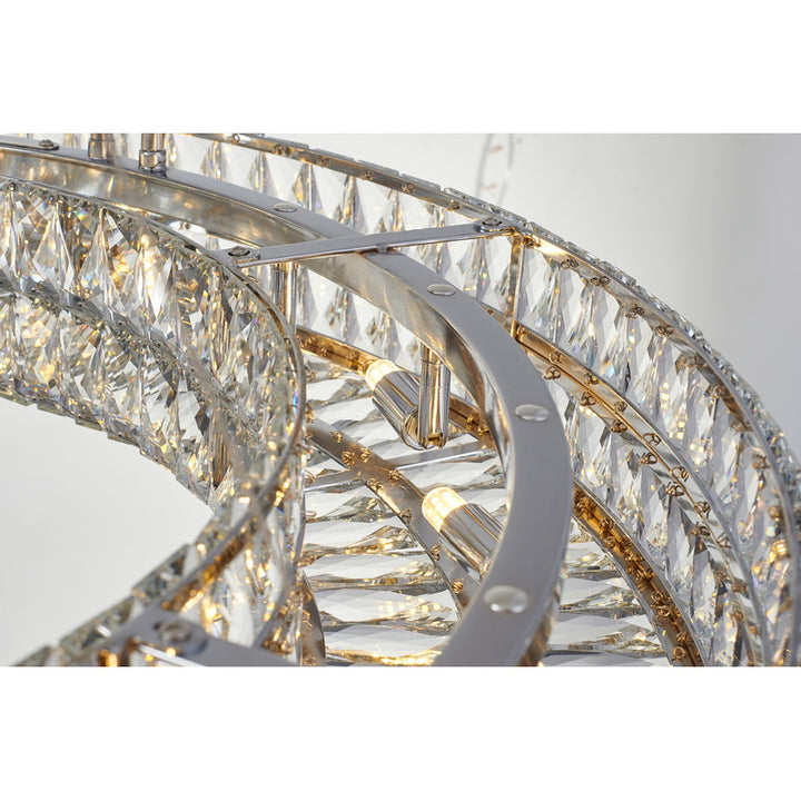 Clear Crystal Halo Ring Chandelier with Chrome Hardware (LX66) by Bethel - view 3
