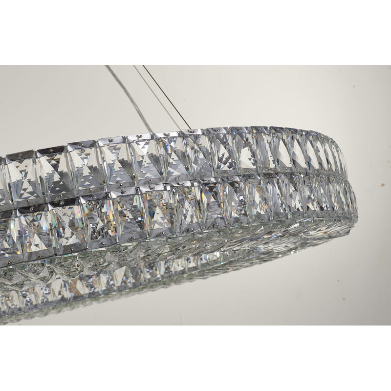 Clear Crystal Halo Ring Chandelier with Chrome Hardware (LX66) by Bethel - view 4