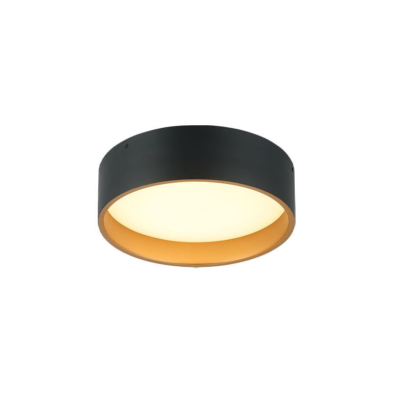 LED Steel Frame with White Acrylic Diffuser Two Tone Flush Mount 3CCT