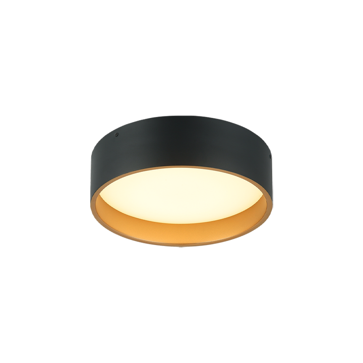 LED Steel Frame with White Acrylic Diffuser Two Tone Flush Mount 3CCT