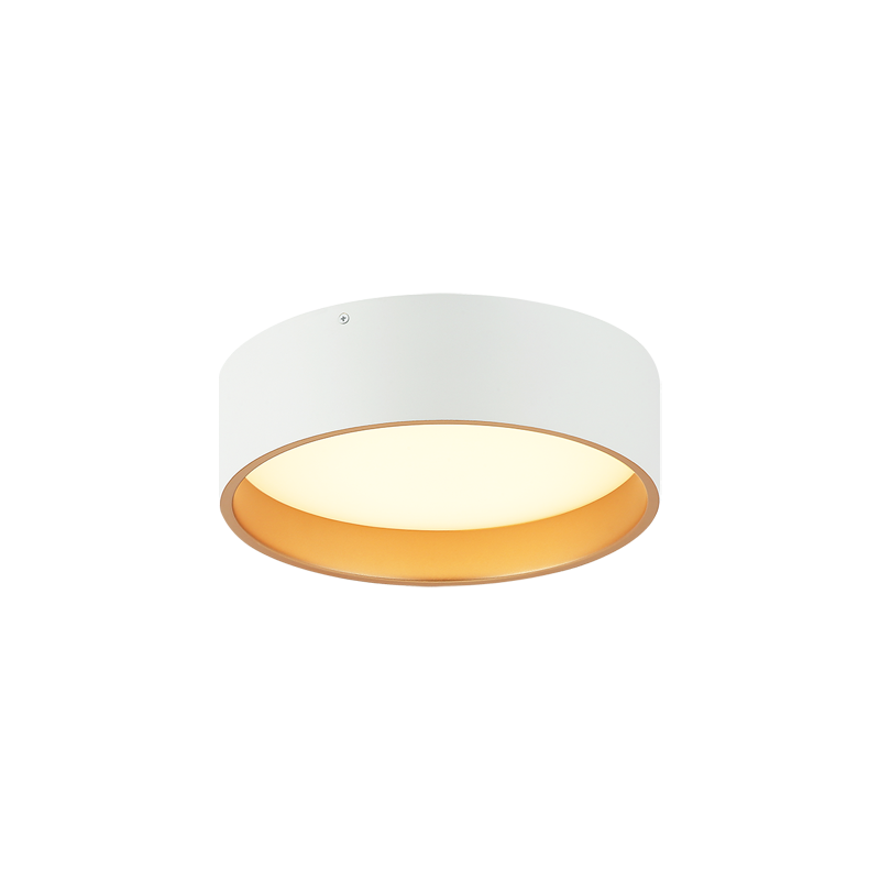 LED Steel Frame with White Acrylic Diffuser Two Tone Flush Mount 3CCT