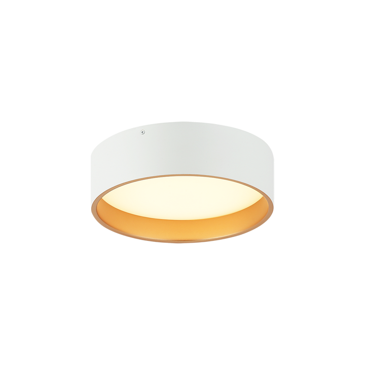 LED Steel Frame with White Acrylic Diffuser Two Tone Flush Mount 3CCT