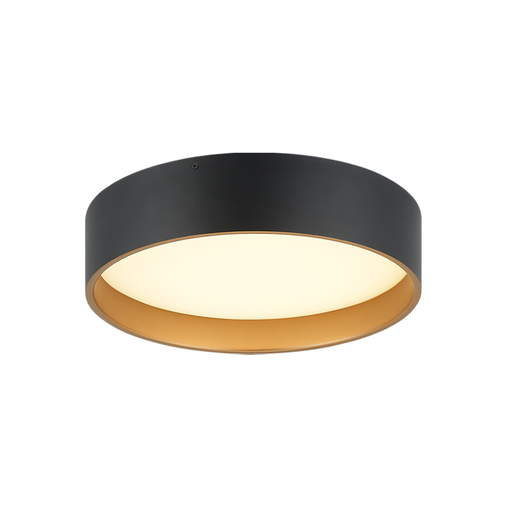 LED Steel Frame with White Acrylic Diffuser Two Tone Flush Mount 3CCT
