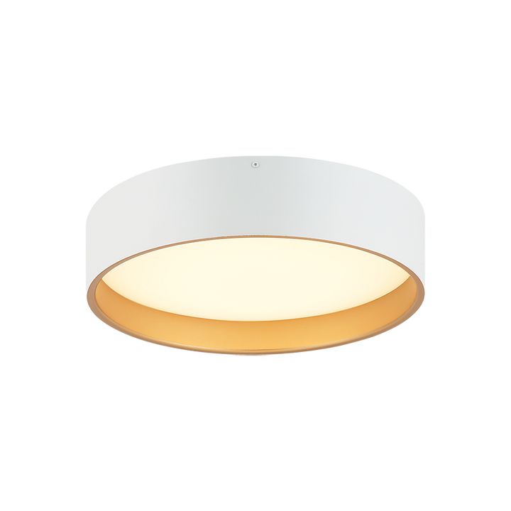 LED Steel Frame with White Acrylic Diffuser Two Tone Flush Mount 3CCT
