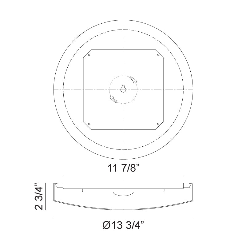 LED Steel Frame with White Acrylic Diffuser Flush Mount