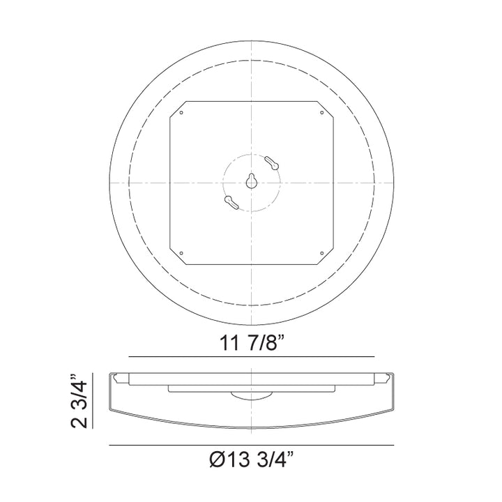 LED Steel Frame with White Acrylic Diffuser Flush Mount