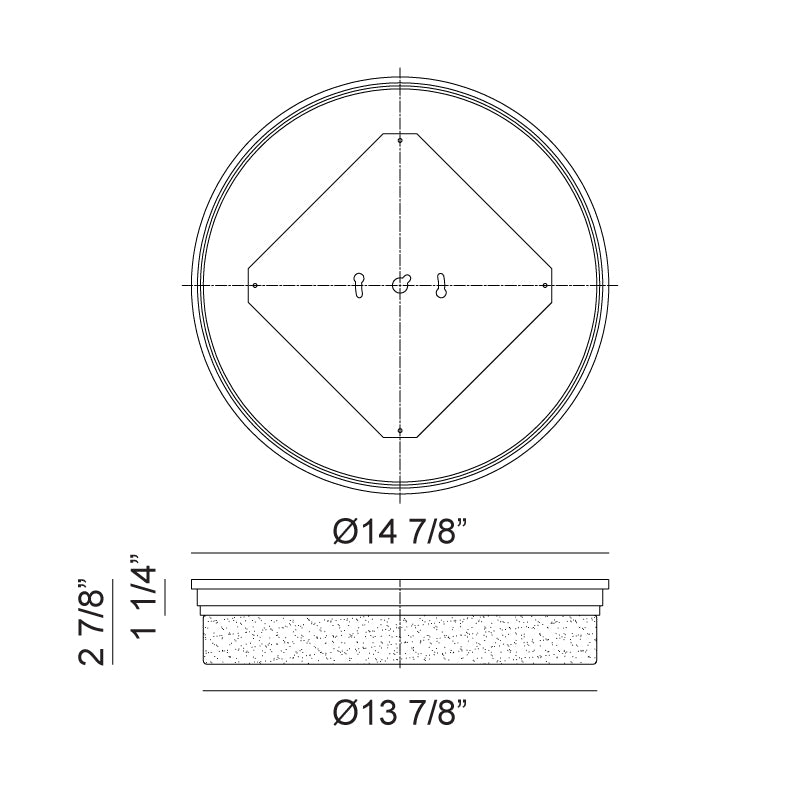 LED Steel Frame with Opal Glass Shade Flush Mount