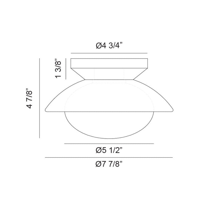 Hatley - Steel Bowl Frame with Opal Glass Diffuser Semi Flush Mount by Matteo Lighting - view 7