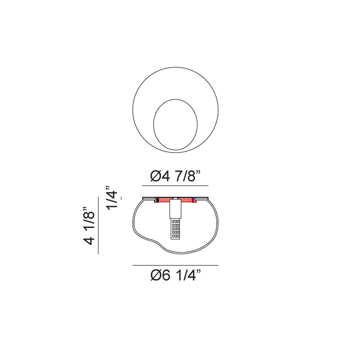 Gelasin - 1 Light Flush Mount