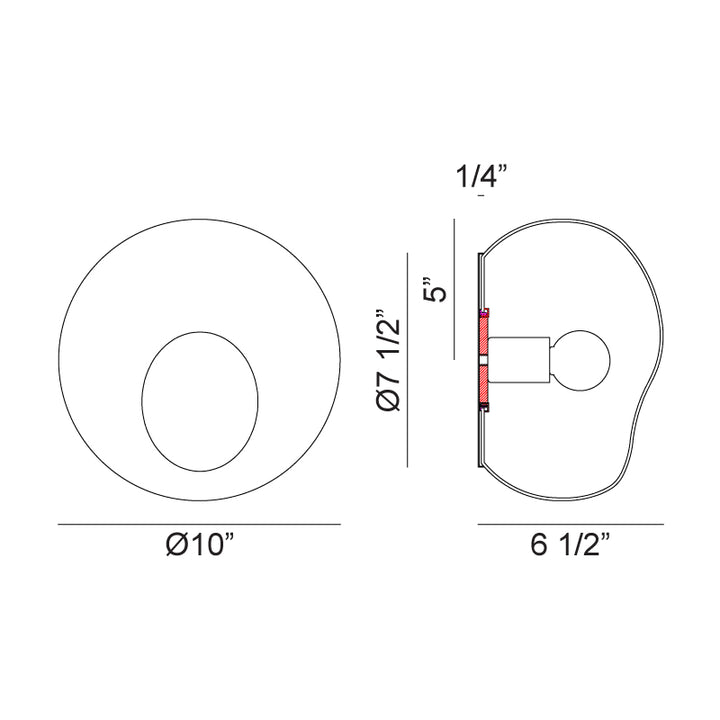 Gelasin - 1 Light Flush Mount
