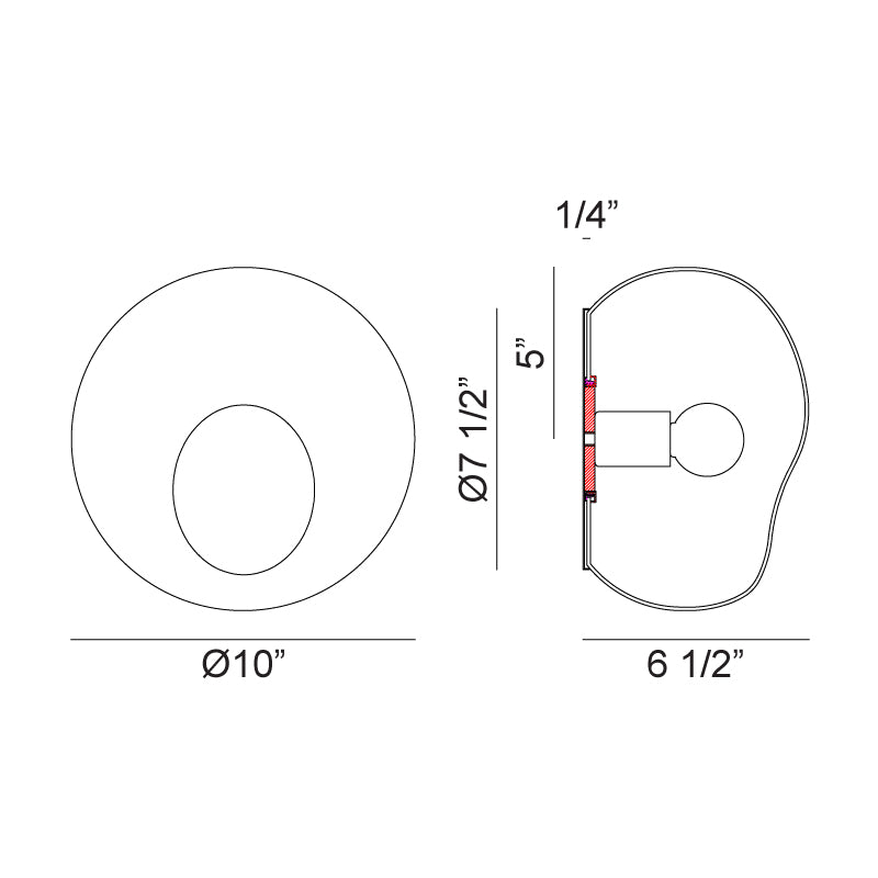 Gelasin - 1 Light Flush Mount