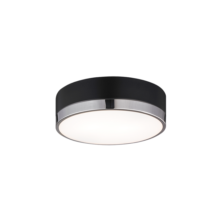 Steel Two Tone Frame with Glass Diffuser Flush Mount