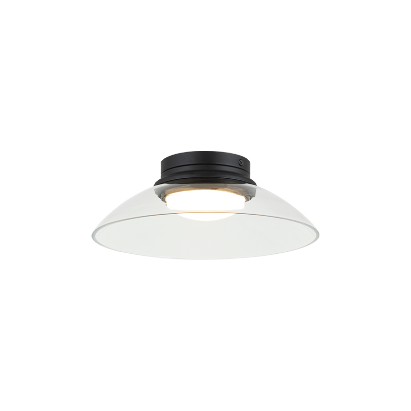 LED Steel Frame with Glass Shade Semi Flush Mount