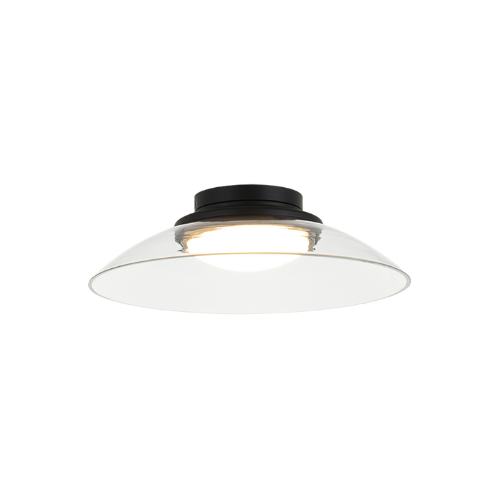 LED Steel Frame with Glass Shade Semi Flush Mount