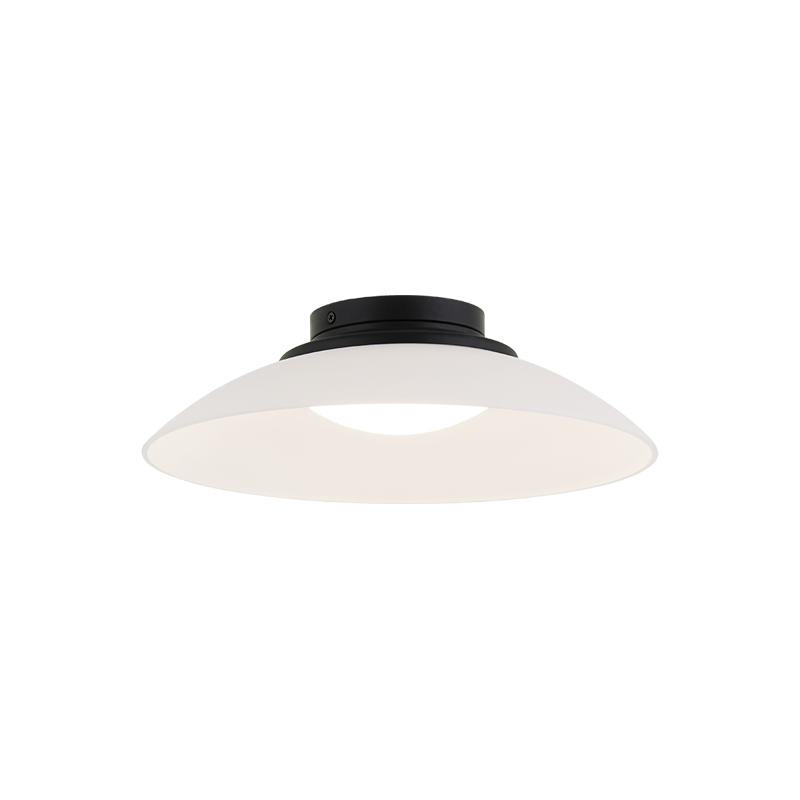 LED Steel Frame with Glass Shade Semi Flush Mount