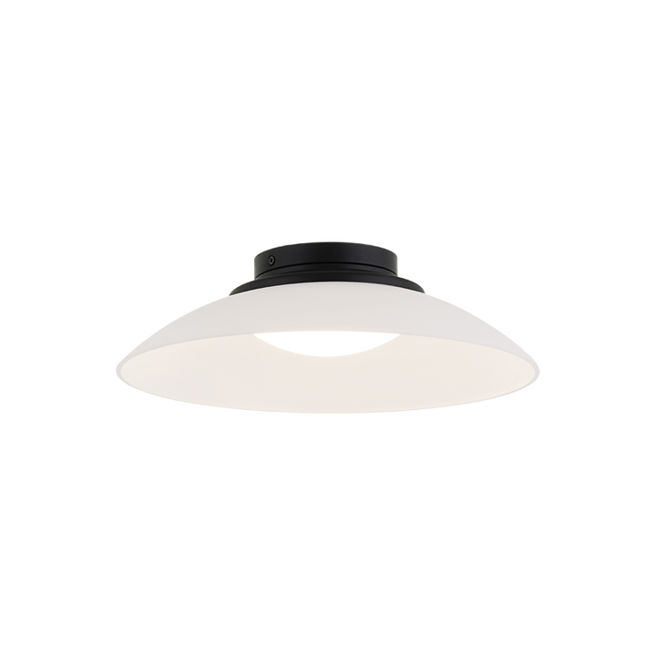 LED Steel Frame with Glass Shade Semi Flush Mount