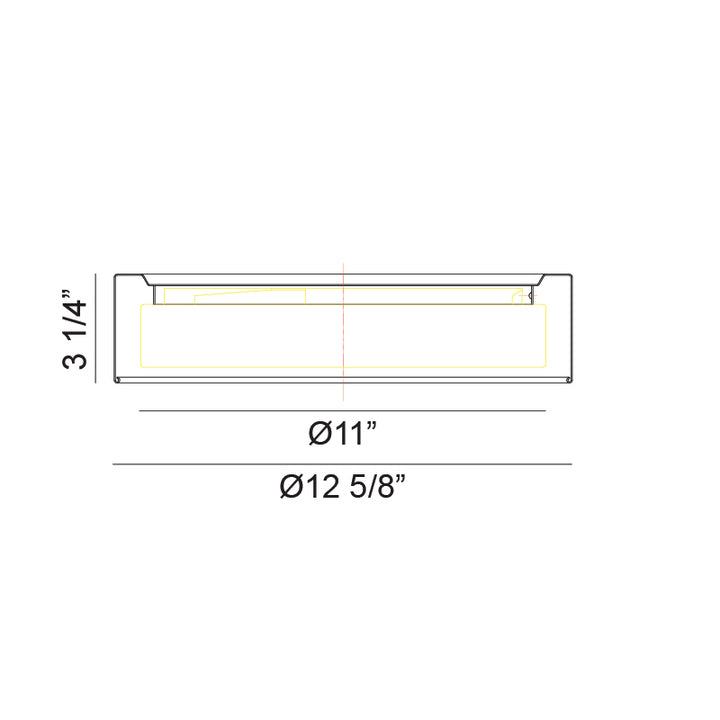 Steel Frame with White Acrylic Diffuser Flush Mount