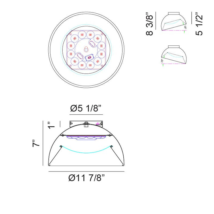 Zenith - LED 1 Light Flush Mount