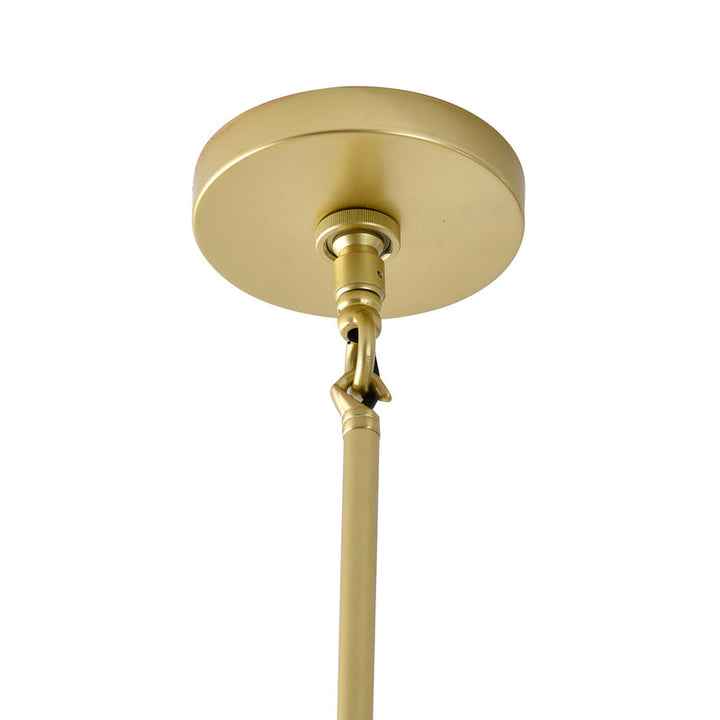 Frame Ceiling Fixture with Dented Glass Shades Arms Are