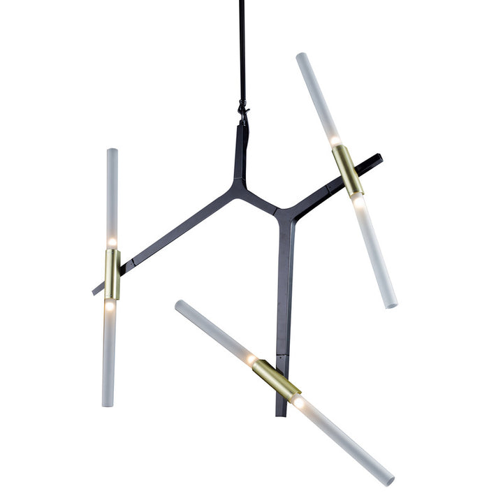 Glass Chandelier (MA20) in Black by Bethel