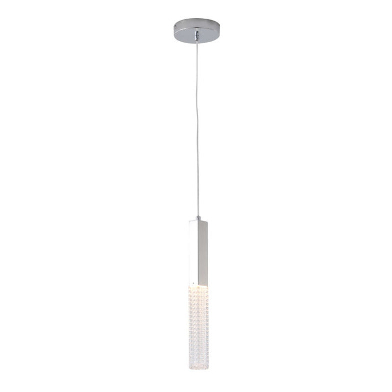Frame LED Pendant Light with Clear Glass Shade in Chrome by Bethel