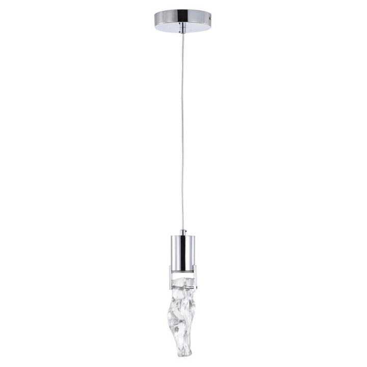 Frame LED Pendant Light with Clear Crystal Stone by Bethel - view 2
