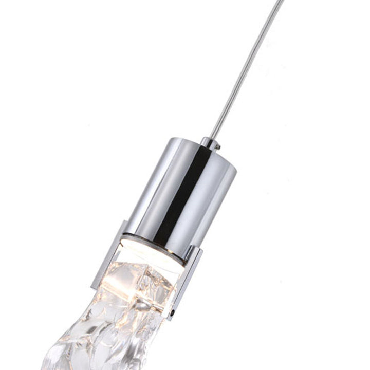 Frame LED Pendant Light with Clear Crystal Stone by Bethel - view 3