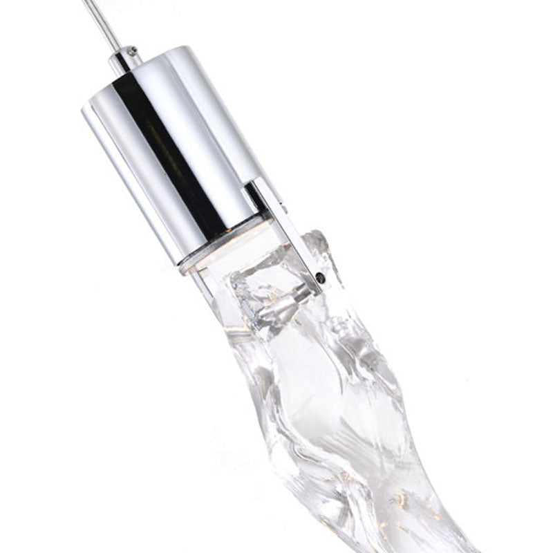 Frame LED Pendant Light with Clear Crystal Stone by Bethel - view 6