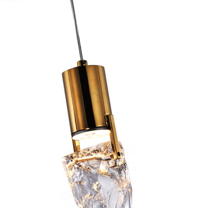 Frame LED Pendant Light with Clear Crystal Stone by Bethel - view 10