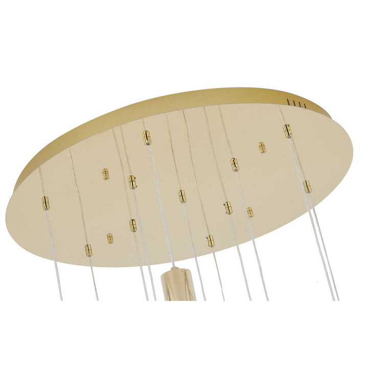 Chandelier with Clear Crystal Stone Pendants by Bethel - view 13