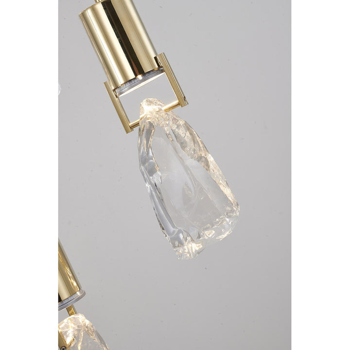 Chandelier with Clear Crystal Stone Pendants by Bethel - view 6